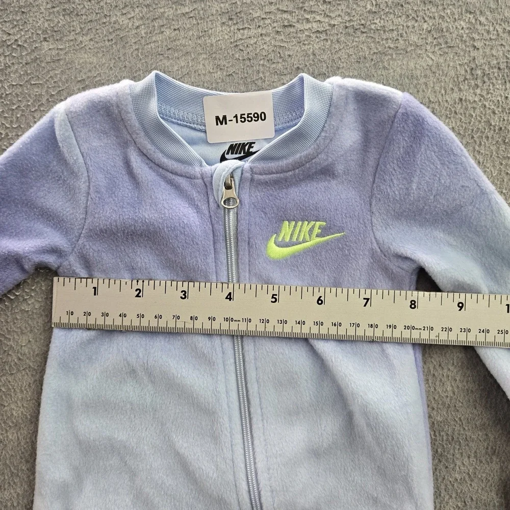 Nike Sleepwear Newborn Toddler 50-56 cm  Blue Fleece Logo Zipper NWT